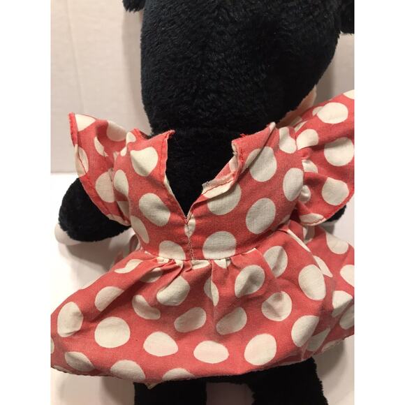 Vintage Minnie Mouse Plush Doll Stuffed Animal Classic Disney Applause White Bow - Picture 6 of 9